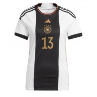 Koszulka piłkarska Niemcy Thomas Muller #13 Strój Domowy dla kobiety MŚ 2022 tanio Krótki Rękaw